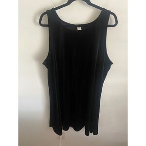 Black Velvet Women's Sleeveless Dress‎ Plus Size XXL